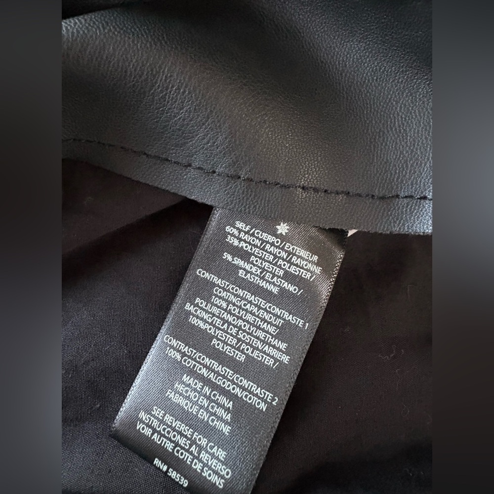 NWOT‎ Women’s edyson black faux leather and knit 
jacket / blazer w/ pockets XXL - Picture 7 of 9